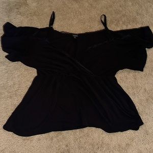 Torrid Black Cold Shoulder Top